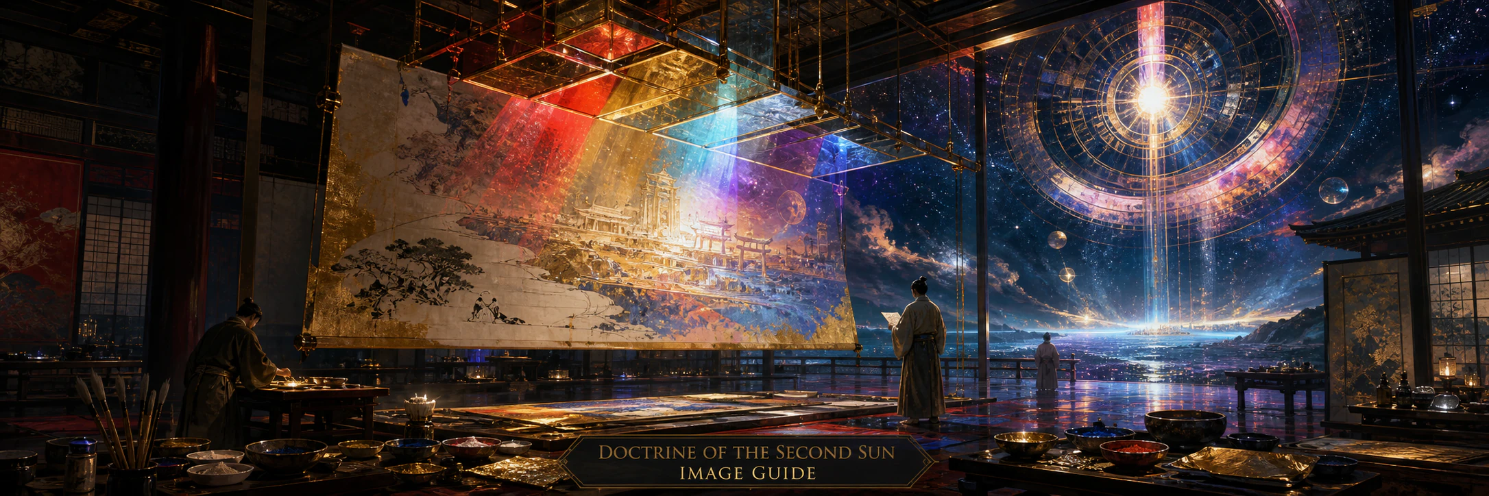A sacred atelier translating material craft into Second Sun revelation
